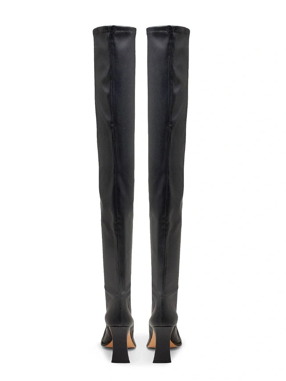 Classic Black Over-the-Knee Heeled Boots